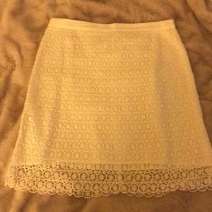 NWOT LOFT White Skirt, beautiful eyelet details
